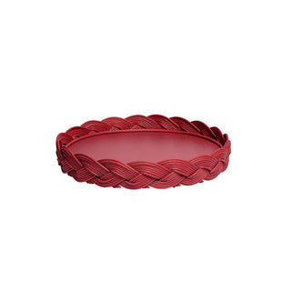 Bitossi Home Mittleres Tablett Braid D41 cm Rot