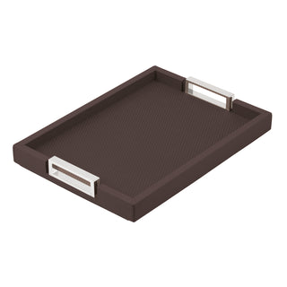 Giobagnara Victor Medium Tablett aus Mokka-Leder