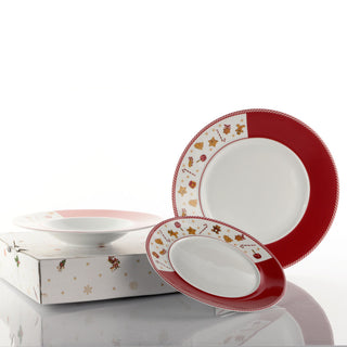 Weissestal Christmas Table Service 18 Pieces Sweet Porcelain