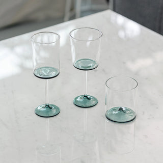 Zafferano Set 4 Tumbler Discobolo 345ml in Vetro Verde Lago