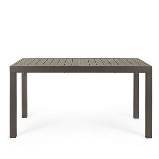 Andrea Bizzotto Mesa Extensible Hilde 140-210 x 77 cm en Aluminio Café