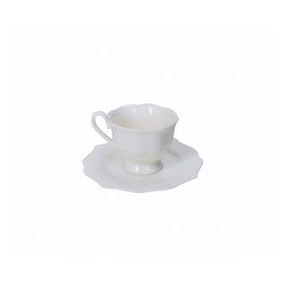Brandani Set of 2 Queen Coffee Cups in New Bone porcelain
