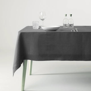 Tessitura Toscana Tablecloth Vis a Vis Tiziano 45x170 cm in Gray Linen