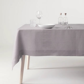 Tessitura Toscana Set Tablecloth + 12 Tiziano Napkins in Linen 170x270 cm Mauve