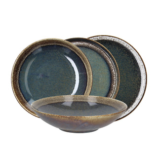 Tognana Servizio Tavola 24 Pezzi Bloom in Porcellana Blu