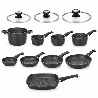 Tognana Offerta Set Pentole e Padelle con coperchi 12 Pezzi Linea Sphera