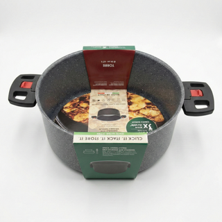 Ballarini Torre Casseruola Antiaderente 2 Manici D24 cm Salvaspazio