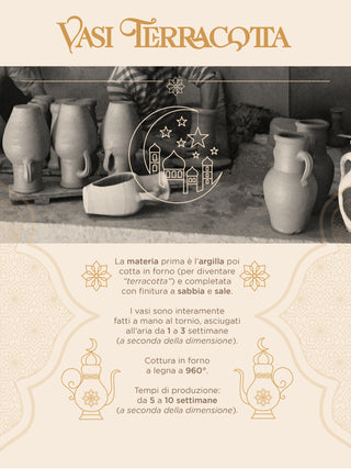 EDG Enzo De Gasperi Terrakotta-Amphorenvase mit Griffen, H100 T5353 cm