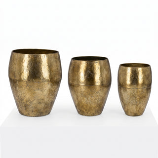 Andrea Bizzotto – Set mit 3 Bimala-Goldvasen, 36,5 H, 40,5 H, 45 H