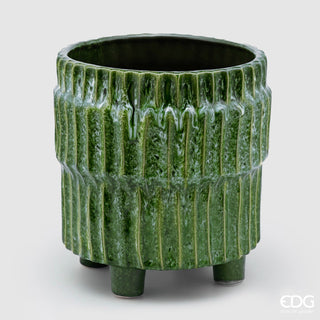 EDG Enzo De Gasperi Vaso Chakra Linee H29 D27 cm Verde