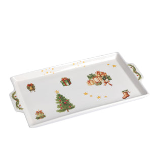 Love Tiffani – Rechteckiges Weihnachtstablett aus Keramik, 40 cm