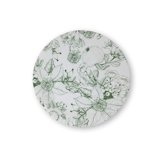 Villa Altachiara Table Service 18 Pieces Green Jacquard in Ceramic