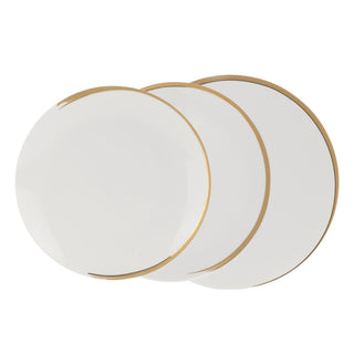 Weissestal 18-teiliges Vintage Gold Shiro Weihnachtsgeschirr-Set aus Porzellan