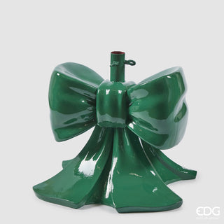 EDG Enzo de Gasperi Base per Albero di Natale Fiocco Verde H45 D43 cm