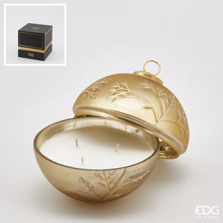 EDG Enzo De Gasperi Candle Sphere Berries in Gold Glass D13 cm