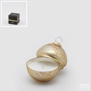 EDG Enzo De Gasperi Vela Esfera Bayas de Cristal Dorado D8 cm