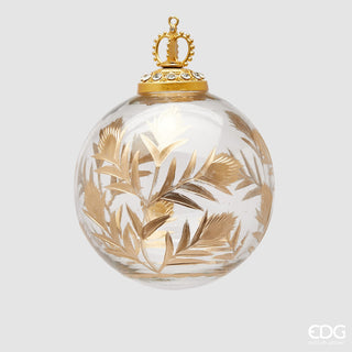 EDG Enzo De Gasperi Pallina di Natale Fiori D10 cm Oro