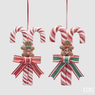 EDG Enzo De Gasperi Set 2 Bastoncini Candy Cane H14 cm