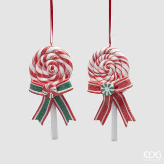 EDG Enzo De Gasperi Set 2 Bastoncini Candy Cane H13 cm