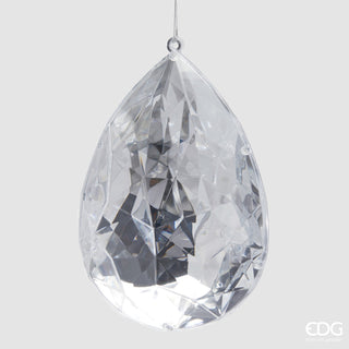 EDG Enzo De Gasperi Decoro Natalizio Diamante Goccia H23 Trasparente