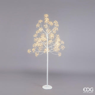 EDG Enzo De Gasperi Buchenbaum mit Büscheln und Sockel 1568 Mini-LEDs H180 cm Weiß
