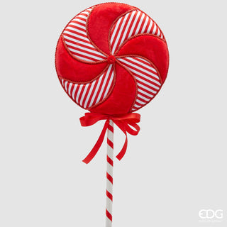 EDG Enzo de Gasperi Decorazione Natalizia Lollipop Maxi in Tessuto H77 D35 cm
