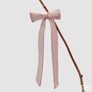 EDG Enzo De Gasperi Fiocco in Velluto con Clip Rosa H30 cm