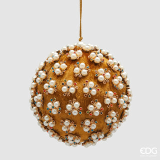 EDG Enzo De Gasperi Elizabeth Gold Weihnachtskugel D12 cm