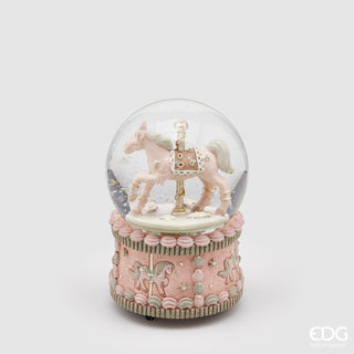 EDG Enzo De Gasperi Carillon Cavallino Natalizio H15 cm in Resina
