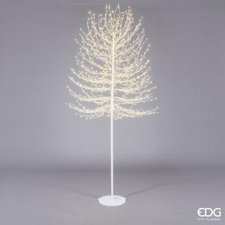 EDG Enzo De Gasperi Buchenbaum mit 1300 Mini-LEDs, Sockel, Höhe 210 cm, Weiß