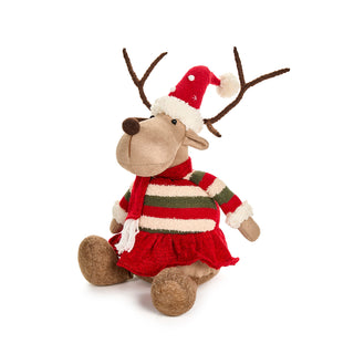 Nuvole di Stoffa Peluche Renna Lei Seduta H54 cm