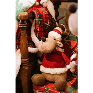 Nuvole di Stoffa Peluche Renna Lui Seduto H54 cm