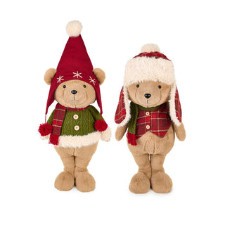 Nuvole di Stoffa Orso in Piedi con Maglione H87 cm