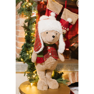 Nuvole di Stoffa Orso in Piedi con Cappello H87 cm