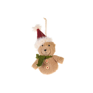 Stoffwolken-Baumschmuck, Teddybär, H 22 cm, Grün
