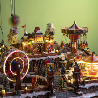 Bianchi Dino Decorazione Luna Park 63x34 Cm