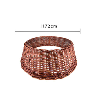 Bianchi Dino Base per Albero di Natale Rattan D72 Cm Marrone