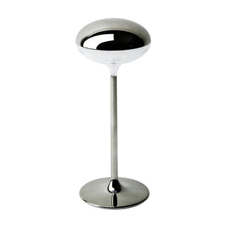 Lámpara de mesa Blackout Zeebo recargable inalámbrica gris metalizado