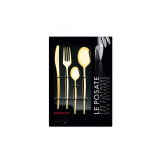 Bugatti 24 Piece Cutlery Set Nature Stainless Steel Gold