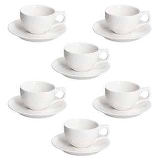 Tognana Set 6 Tazzine da Caffè con piattini Atollo Magia di Natale in Porcellana 110 ml