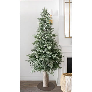 Albero di Natale Rockefeller Slim Innevato di Salvatore Izzo H180 cm Ultra Realistico total PE con Tronco incluso