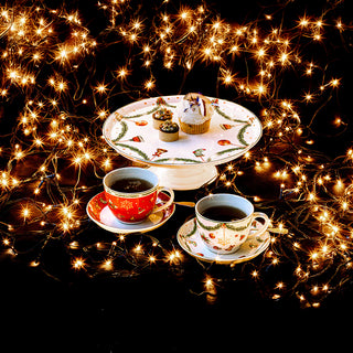 Villa Altachiara Set 6 Tazzine da Caffè Joy con Piattino in Porcellana