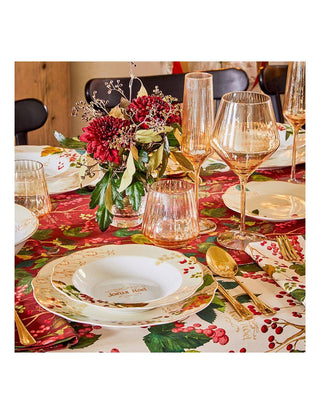 Tognana Poema Ribes Weihnachtsgeschirr-Set, 24-teilig