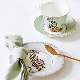 Yvonne Ellen Safari Tiger Porcelain Tea Cup and Saucer