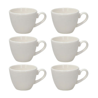 Tognana Juego de 6 tazas de café y platillos Attitude de porcelana 80 cc