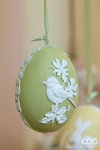 EDG Enzo De Gasperi Set 6 Decorazioni Uovo da Appendere H10,5 cm