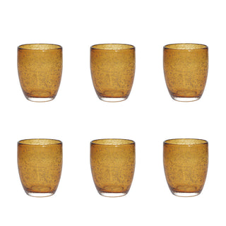 Tognana Set of 6 Bubble Water Glasses 380cc Amber