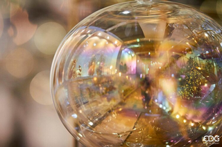 EDG Enzo De Gasperi Weihnachtskugel Bubble Iirde D12 cm