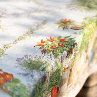 Tessitura Toscana Telerie Linen Balcon Potager Tablecloth 160x230 cm