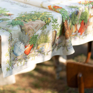 Tessitura Toscana Telerie Linen Balcon Potager Tablecloth 170x270 cm
